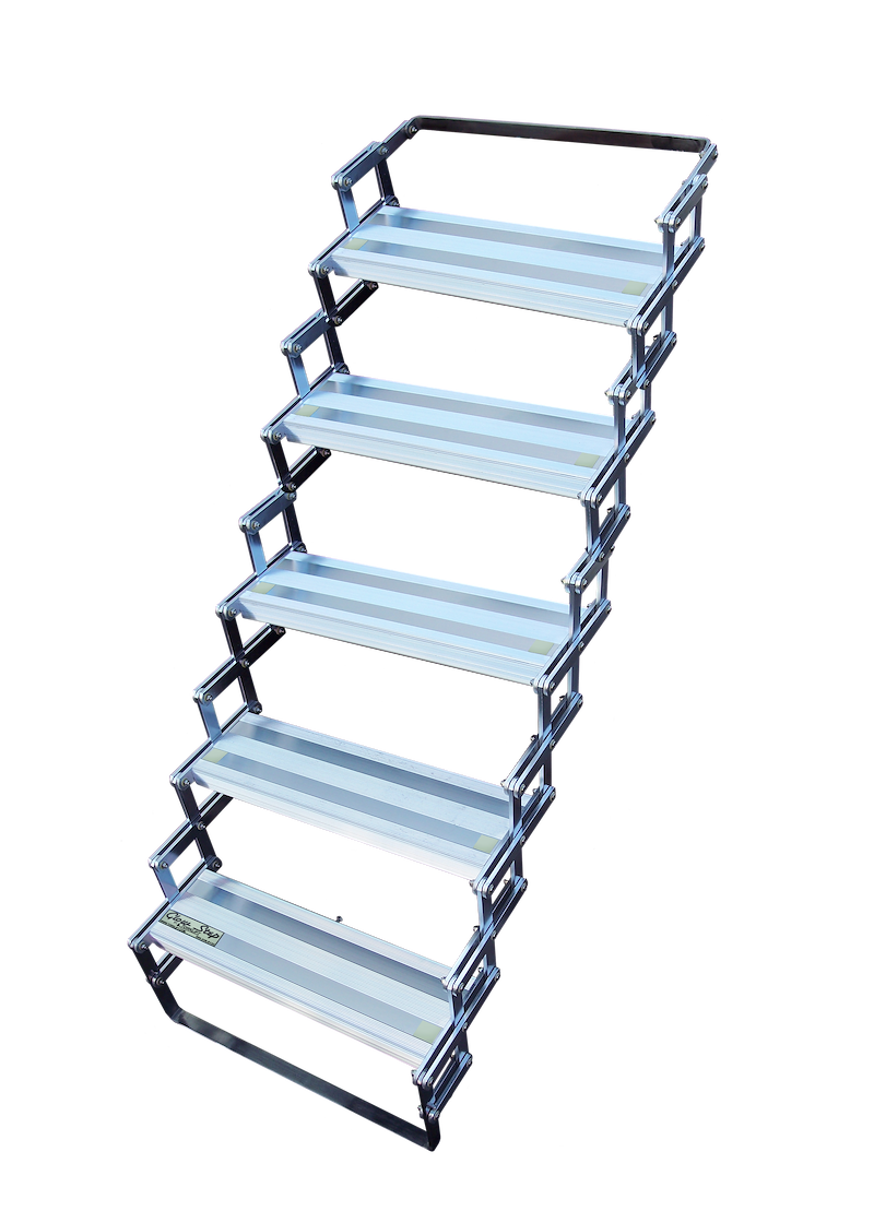 New RV Stairs and Ladders | Manual, Power, Folding, Scissor Steps for Campers