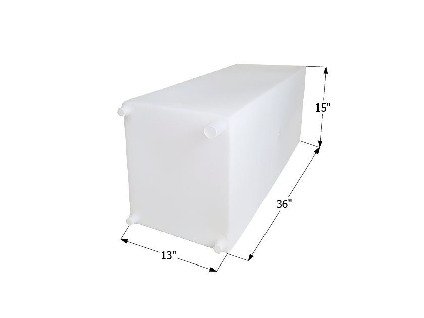 30 Gallon Roto-Molded Fresh Water Tank – 36" x 13" x 15"