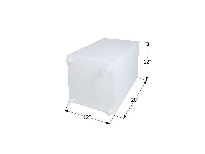 12 Gallon Roto-Molded Fresh Water Tank - White