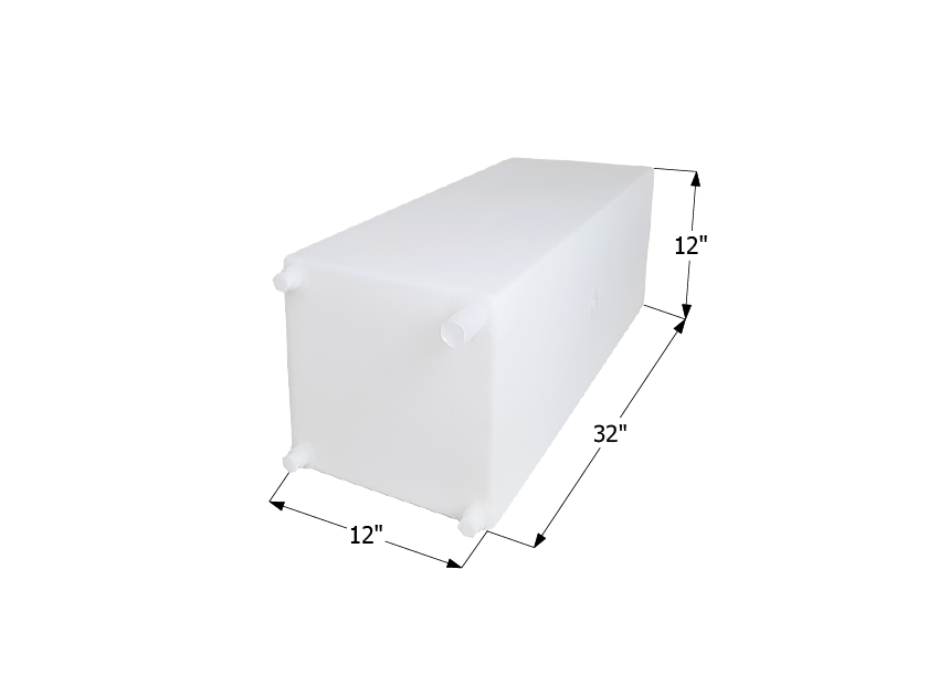 20 Gallon RV Fresh Water Holding Tank - 32" (W) x 12" (L) x 12" (H)