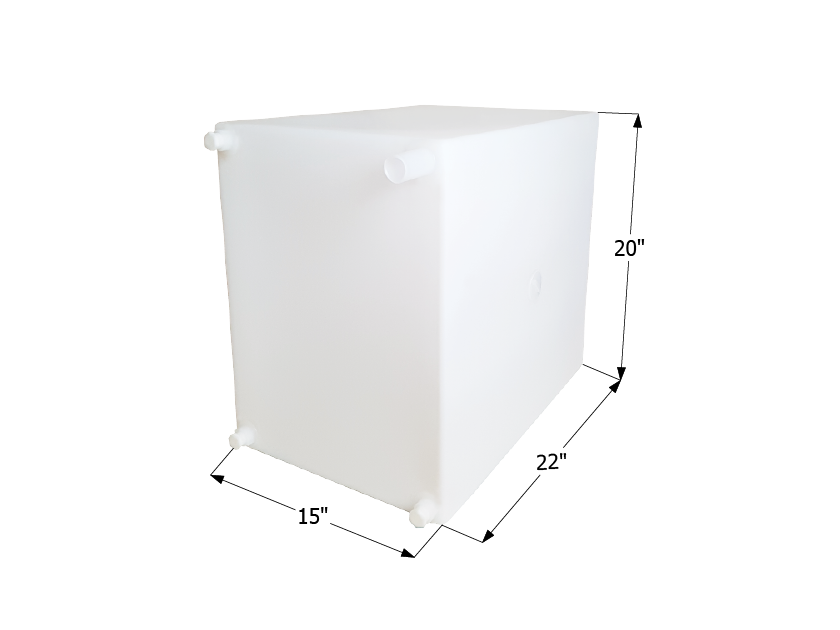 26 Gallon Fresh Water Tank - White - 22" (W) x 15" (L) x 20" (H)