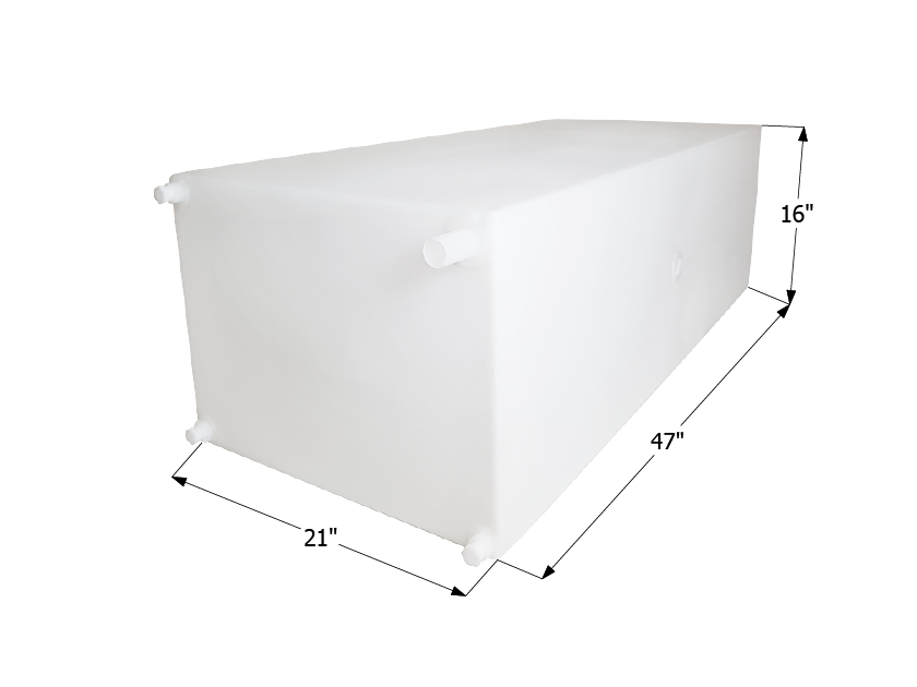 63 Gallon Roto-Molded Fresh Water Tank – 47" x 21" x 16"