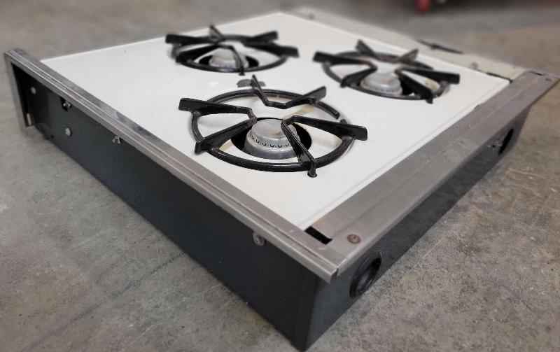 RV Propane Stove Magic Chef 3 Burner Vintage White