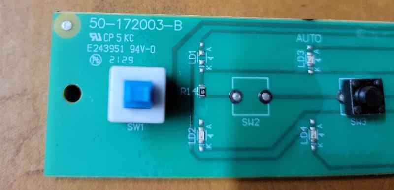 50-172003-B Eyebrow Dometic Control Board RM2611, RM2807, RM2811, RM2607