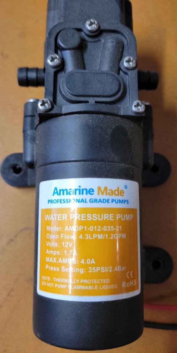 12v RV Water Pump AMarine Made 1.2GPM