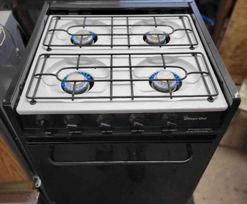 Magic Chef Propane Oven and Stove Four Burner from RV