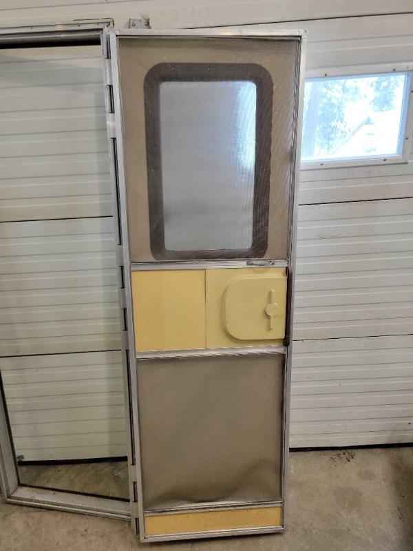 Square RV Entrance Door with Screen and Key