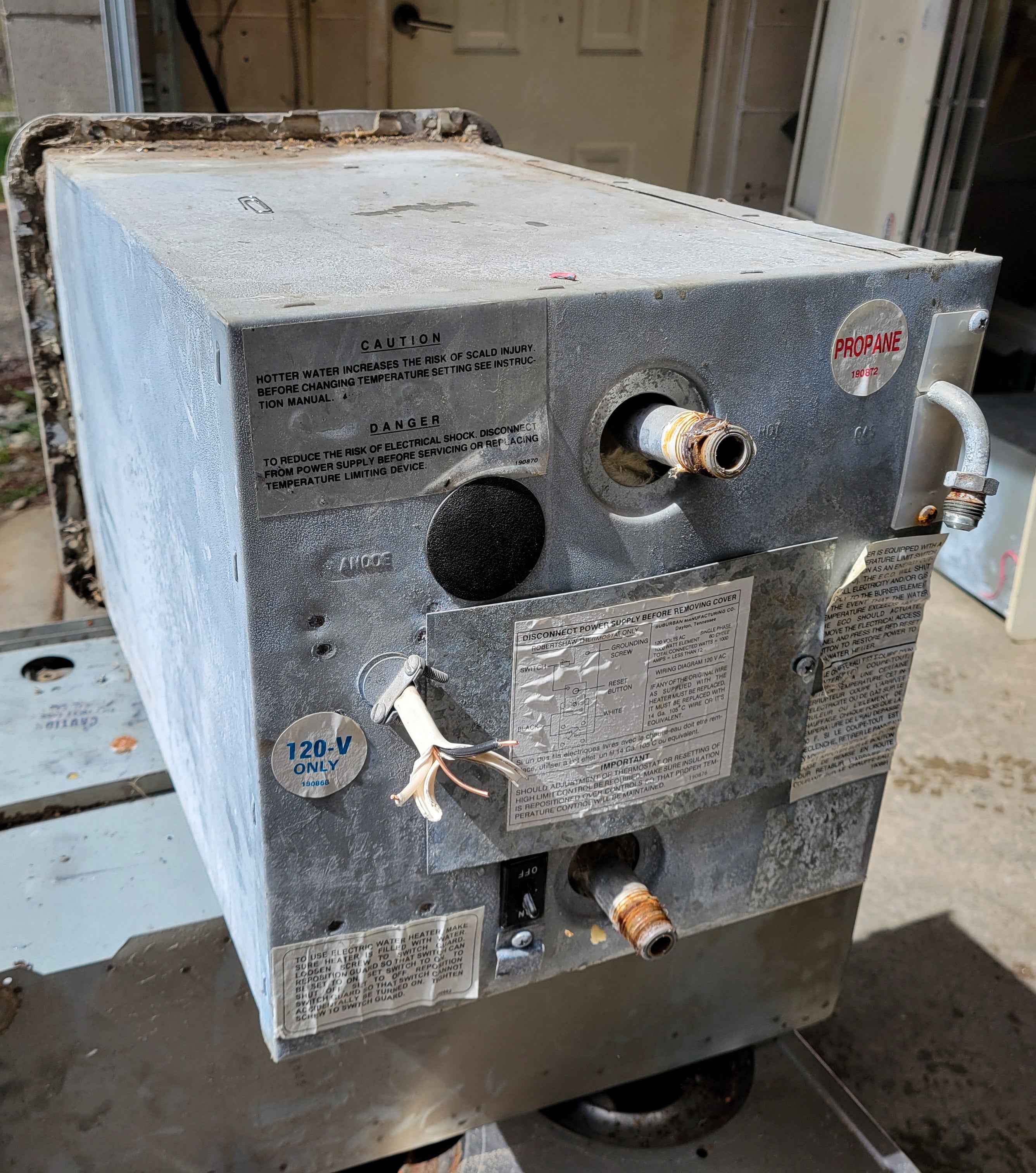 RV Propane and 110v Hot Water Heater