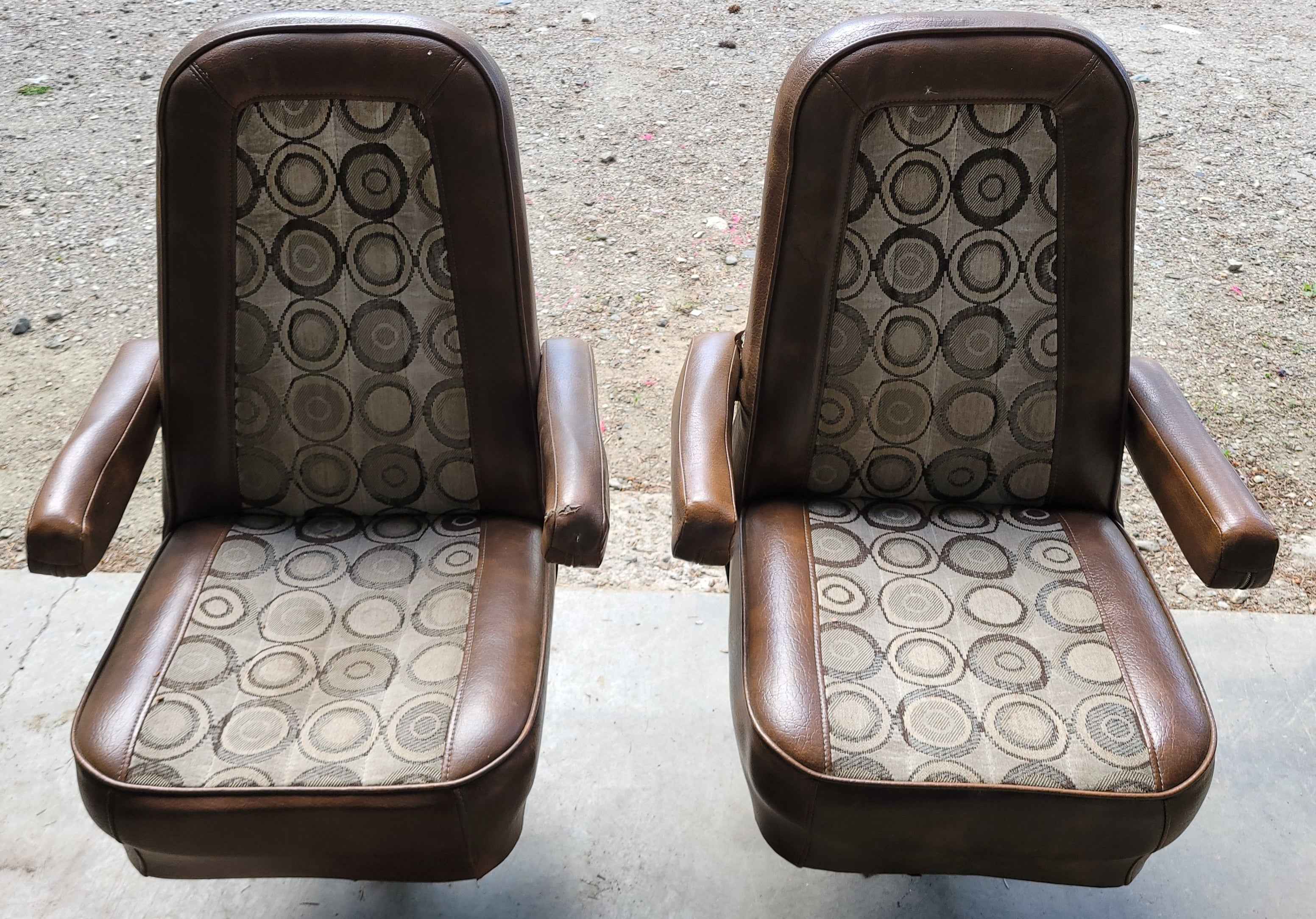 RV Captain Swivel Chairs Vintage