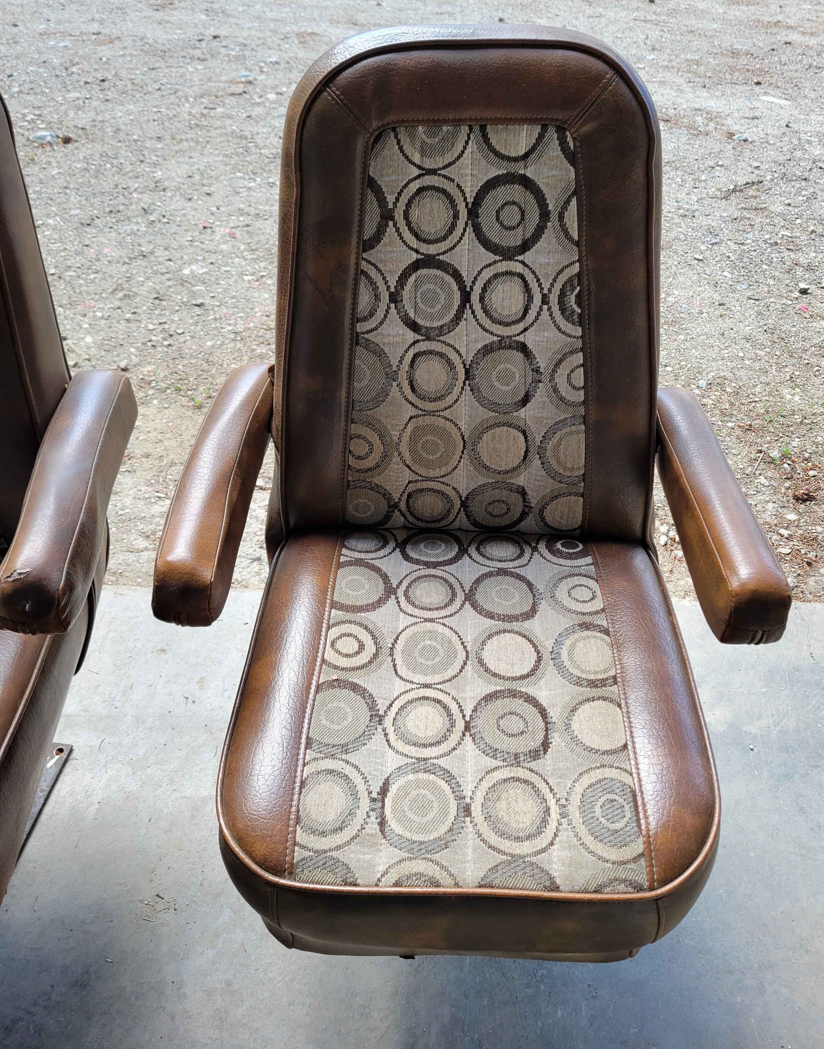 RV Captain Swivel Chairs Vintage
