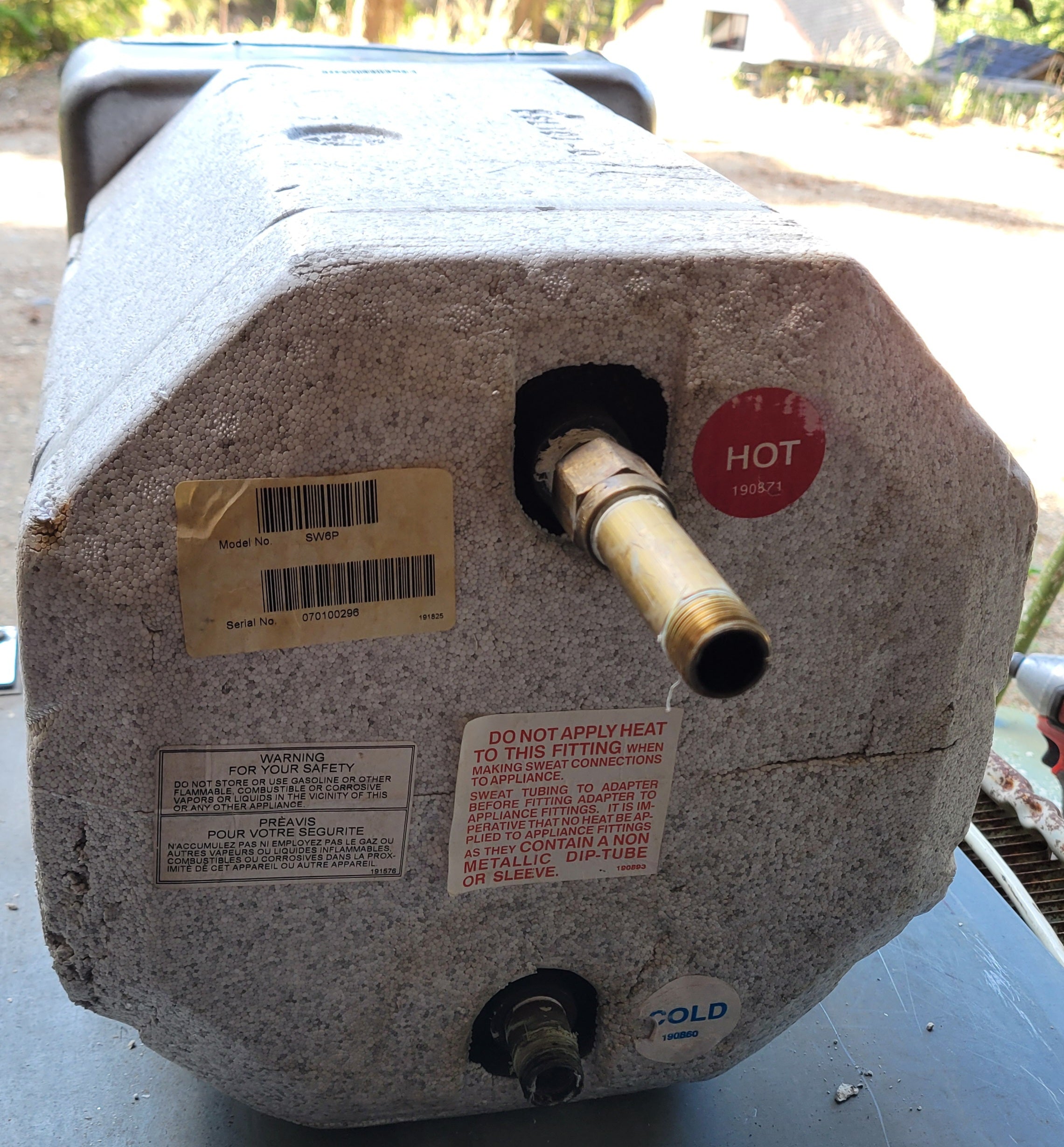 Calentador de agua a propano Suburban SW6P