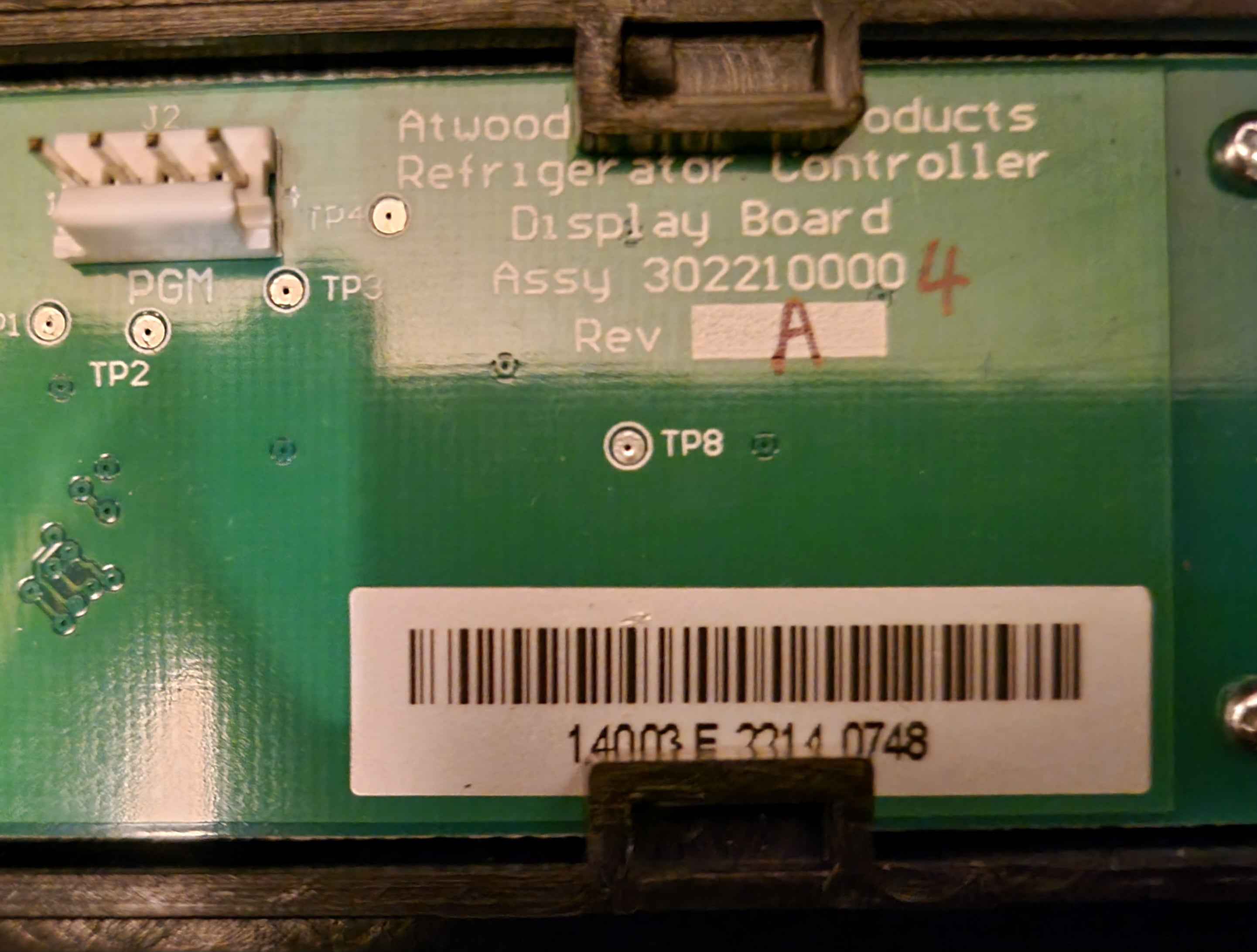 Atwood Helium Refrigerator Optical Display Board – Part # 14003 (HE-0801)