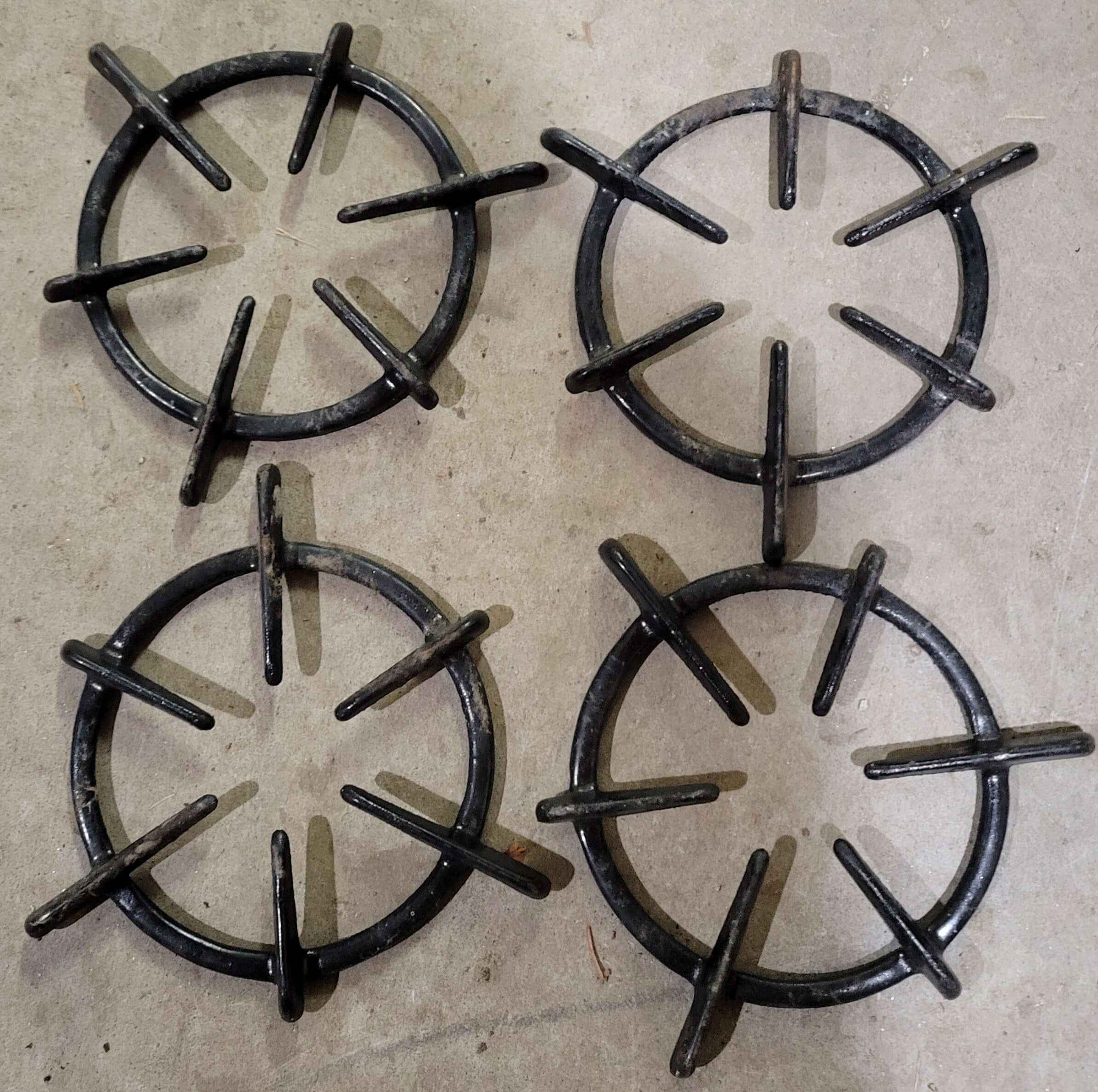 Four Used Propane Stove Grates 6"