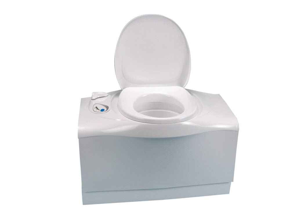 C402C Cassette Toilet with Electric Push Button, 5.1-Gal Waste Tank & LED Level Indicator
