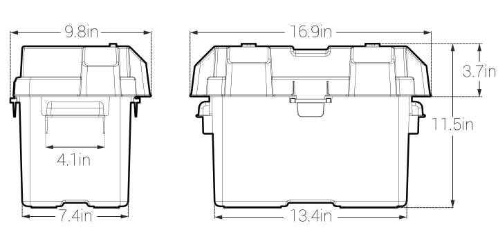 Group 27 Snap-Top Battery Box Vented – NOCO BG27 (HM327BKS)