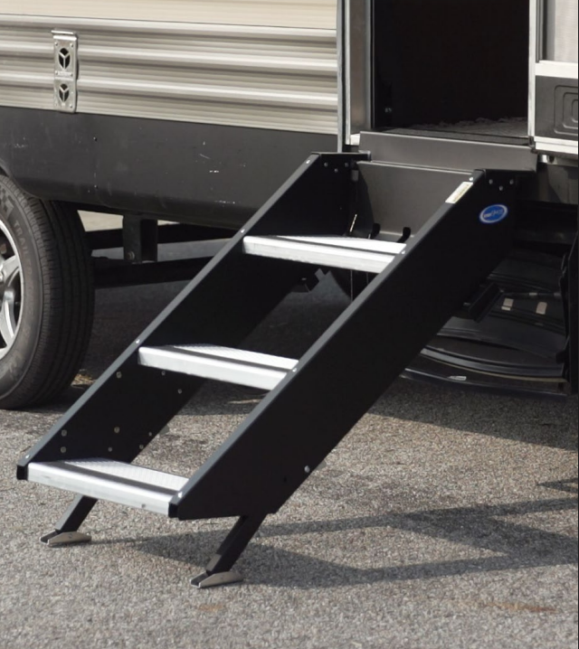 RV Entry Step – 3-Step Aluminum Quick-Release Freestanding Step – STP-224