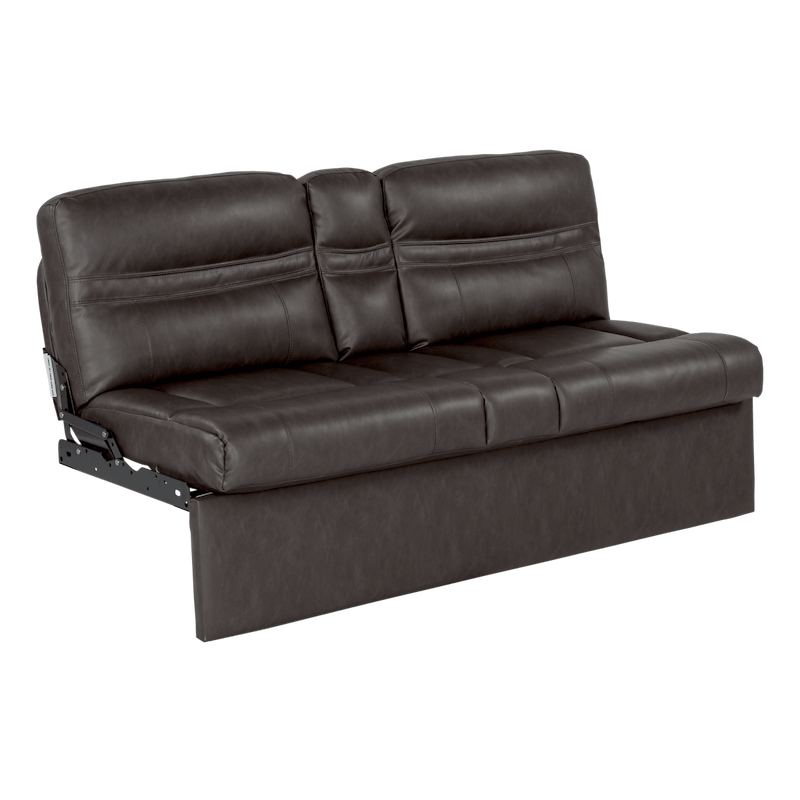 62" Jackknife Sofa – Millbrae Brown – 2-Seater with Fold-Down Center