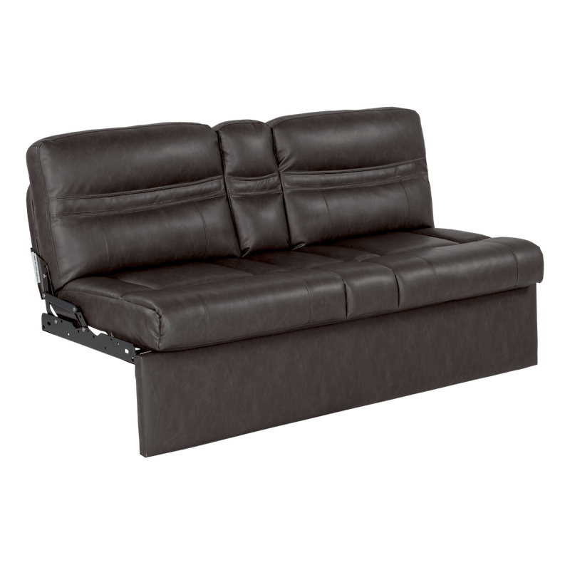 62" Jackknife Sofa – Millbrae Brown – 2-Seater with Fold-Down Center