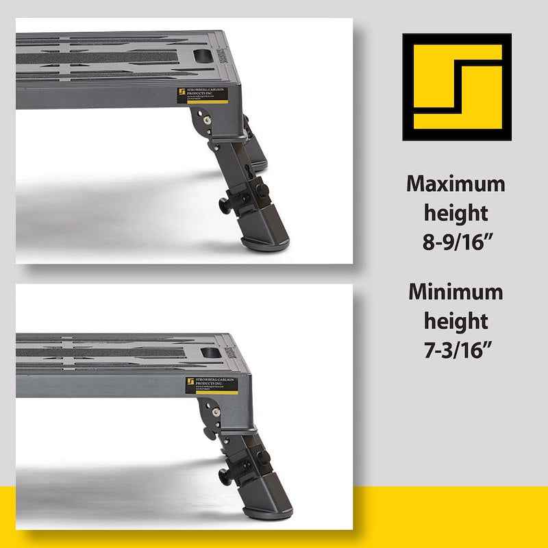 Adjustable Single Folding Aluminum Entry Step – 19" Wide - PA-275