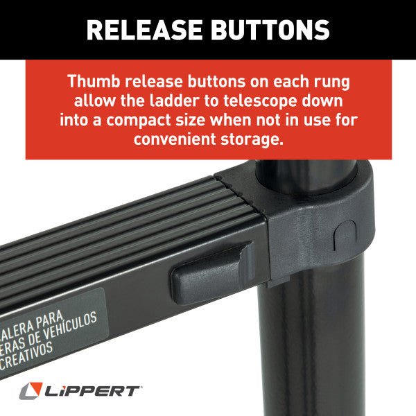 Collapsible RV Bunk Ladder – 84" Adjustable, 6 Steps, 250 lb Capacity - Used RV Parts