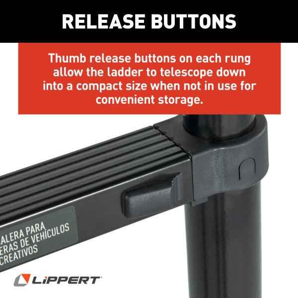 Collapsible RV Bunk Ladder – 84" Adjustable, 6 Steps, 250 lb Capacity