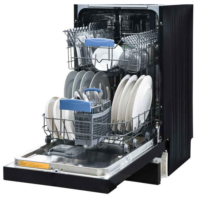 Pinnacle Built-In Dishwasher – 10 Place Settings, 8 Cycles, Black, BB 1840