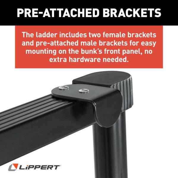 Collapsible RV Bunk Ladder – 84" Adjustable, 6 Steps, 250 lb Capacity