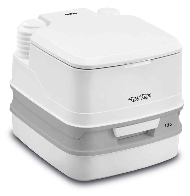Thetford Porta Potti 135 Portable RV Toilet – White/Gray 92860