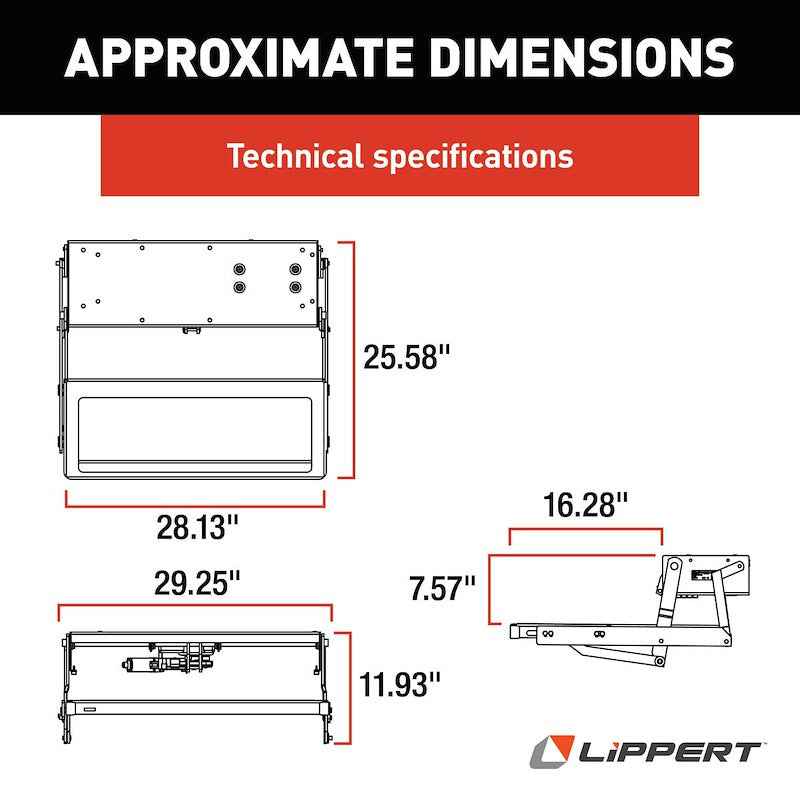 Kwikee Series 33 Electric Step – Single Step – Part #3722661