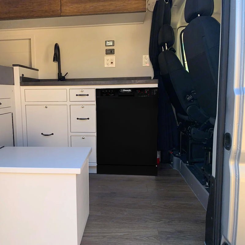 Pinnacle Built-In Dishwasher – 10 Place Settings, 8 Cycles, Black, BB 1840 - Used RV Parts