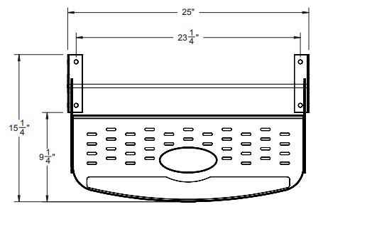 Single Manual RV Step – 24" Wide, Powder-Coated Steel SMFP-1100