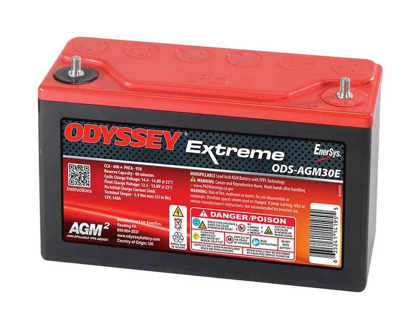 AGM Powersports Battery Odyssey Group 30E 34Ah 400CCA ODS-AGM30E