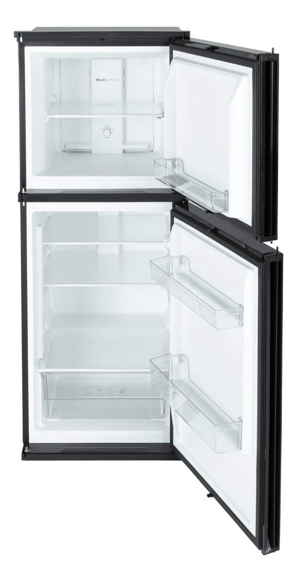 Everchill 10.7 Cu Ft 12V RV Refrigerator with Freezer, Black Glass Doors - Used RV Parts