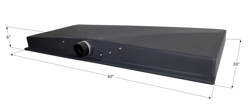 ICON 14033 Waste Holding Tank 30 Gallon 60 x 30 x 6 Inch RV Black & Gray