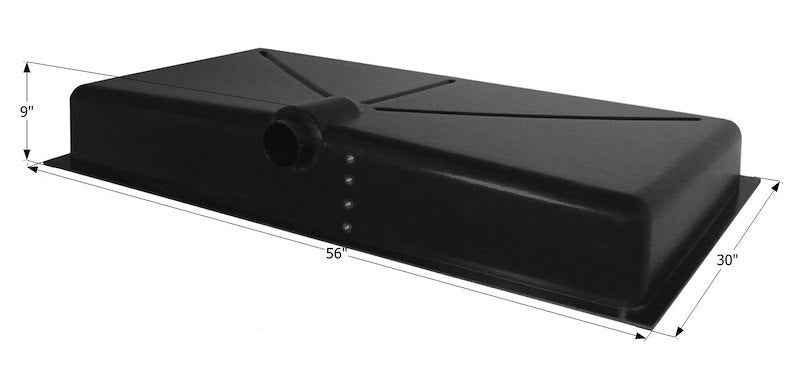 43 Gallon Waste Holding Tank – 56-1/2" L x 30" W x 9" H – 12379