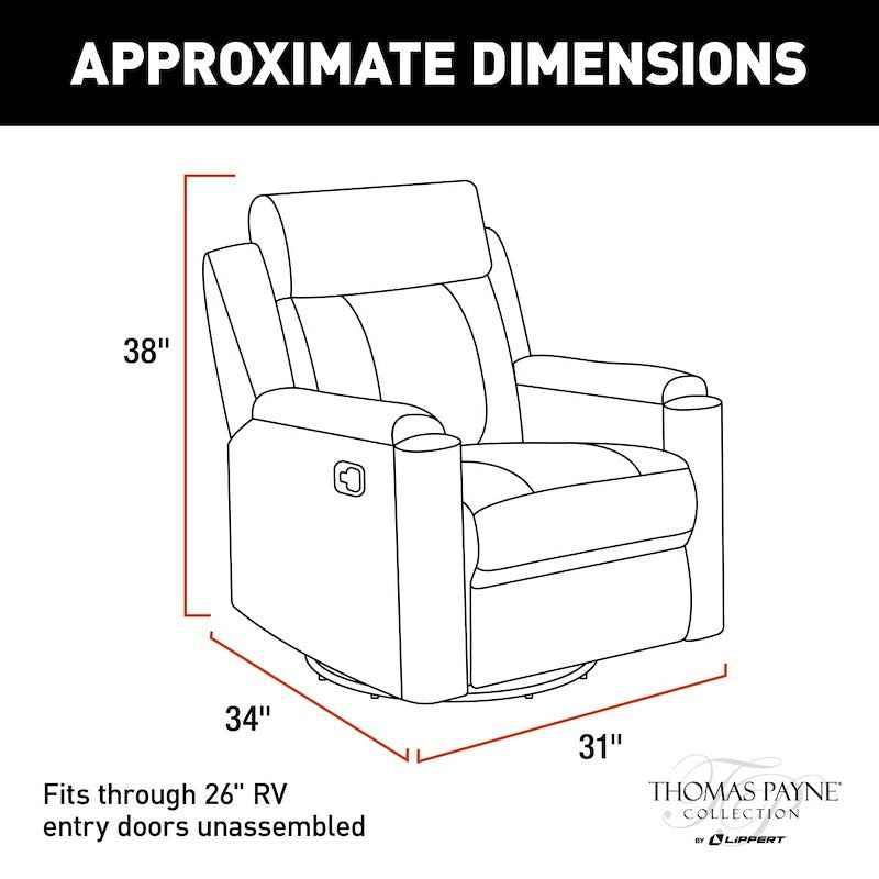Thomas Payne Swivel Glider RV Recliner – Norlina – 2020129856
