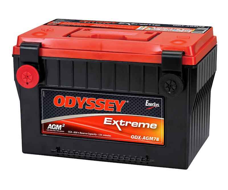 Odyssey AGM Starting Battery ODX-AGM78 Group 78 12V 850 CCA Side Terminal