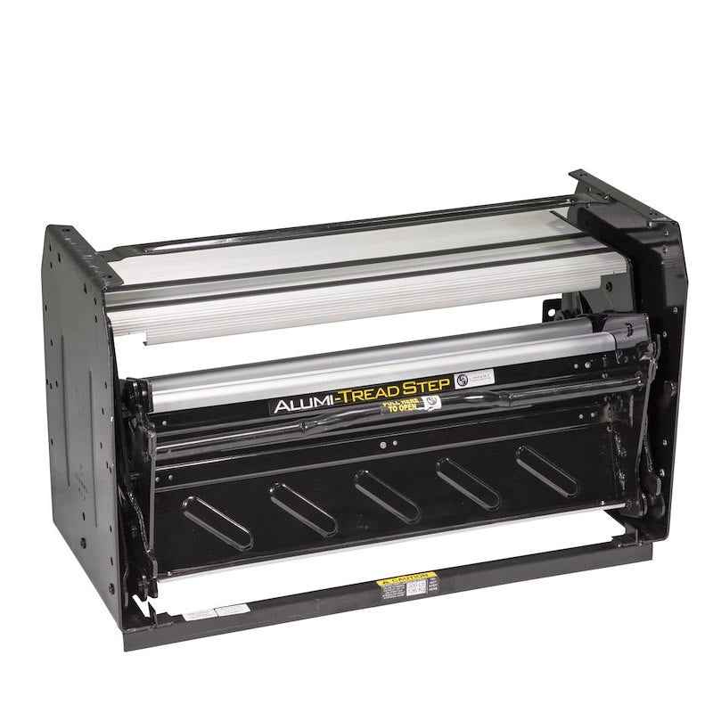 Alumi-Tread 4-Step Manual RV Entry Step 432698 – 24" Wide, Black Aluminum