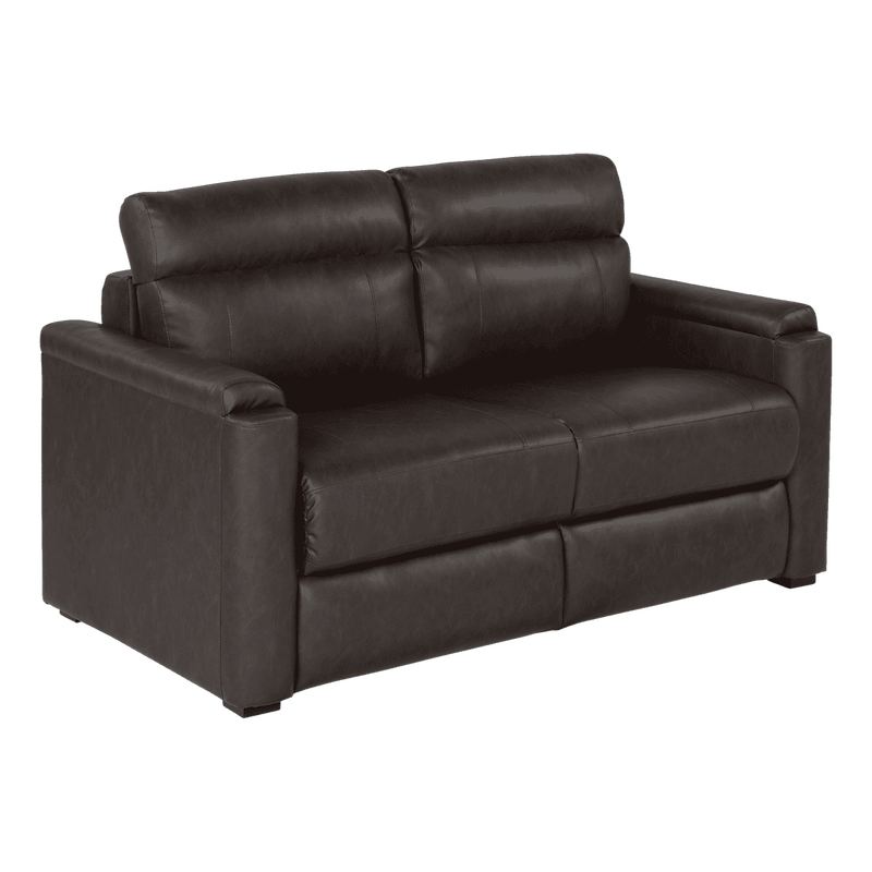 62" Tri-Fold Sofa – Millbrae Brown – 2-Seater with Integrated Storage