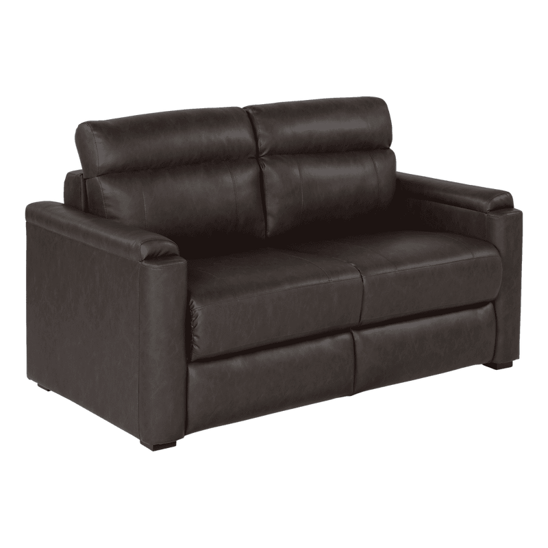 68" Tri-Fold Sofa – Millbrae Brown – 2-Seater with Integrated Storage