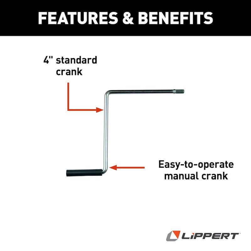 Happijac Camper Jack Crank Handle – 4" Steel, Part 182436 - Used RV Parts