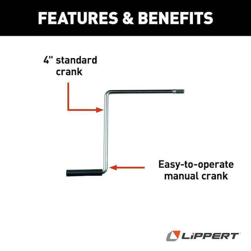 Happijac Camper Jack Crank Handle – 4" Steel, Part 182436