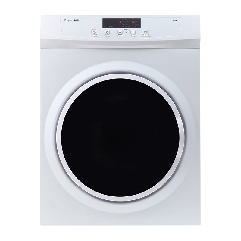 Equator 4.0 Cu. Ft. Vented RV Clothes Dryer – Wall-Mount, White/Silver, 120V, Auto Dry