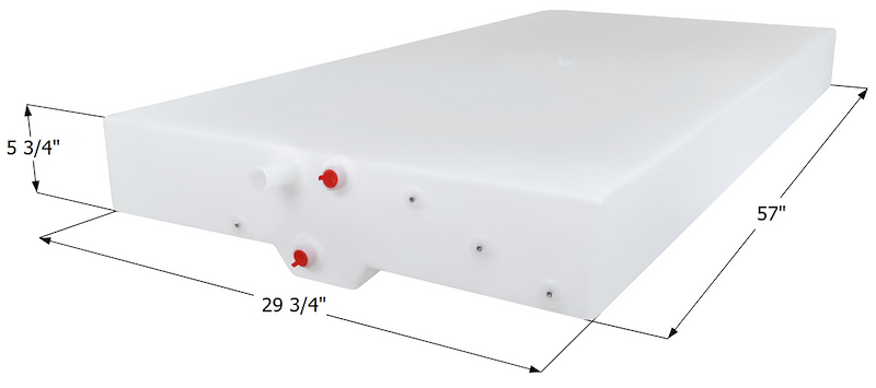 40 Gallon Fresh Water Tank 14988 (WT3881) – 57" L x 29-3/4" W x 5-3/4" H