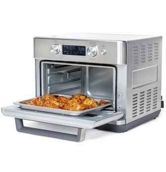 8-in-1 Toaster Oven Air Fryer Combo with Convection | No Turntable, Silver