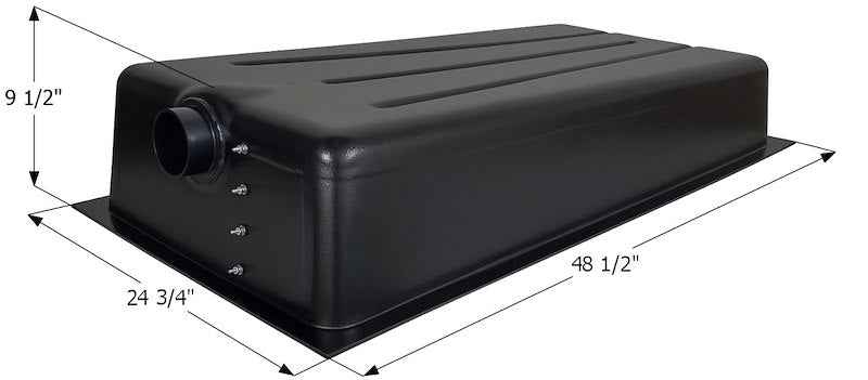 39 Gallon Waste Holding Tank – 48-1/2" L x 24-3/4" W x 9-1/2" H – 01608