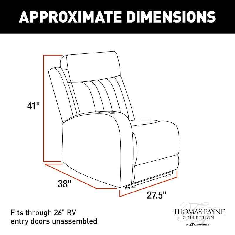 Thomas Payne Right-Hand Power RV Recliner – Millbrae – 2020129316