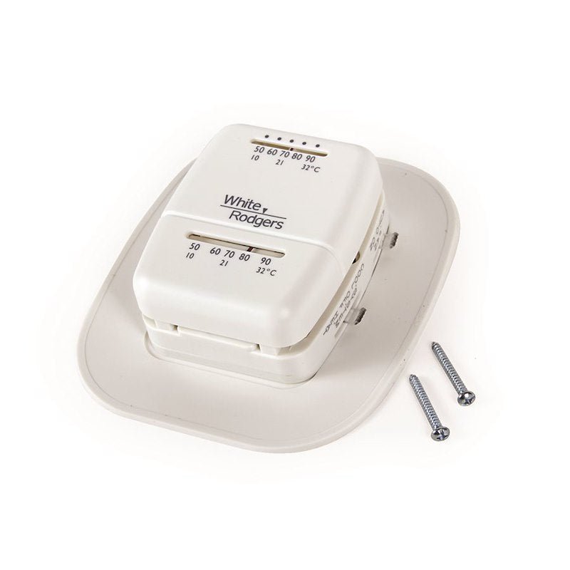 Single Stage RV Thermostat – Heat & Cool, 12/24V, Analog, White - Used RV Parts