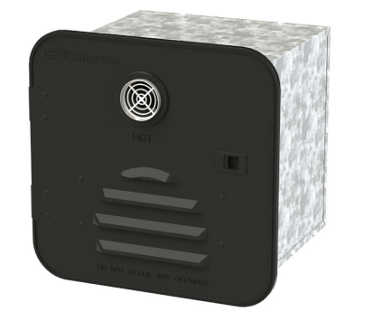 Suburban RV Water Heater Access Door – Black for ST-42 & ST-60 | Bolt-On Steel - Used RV Parts