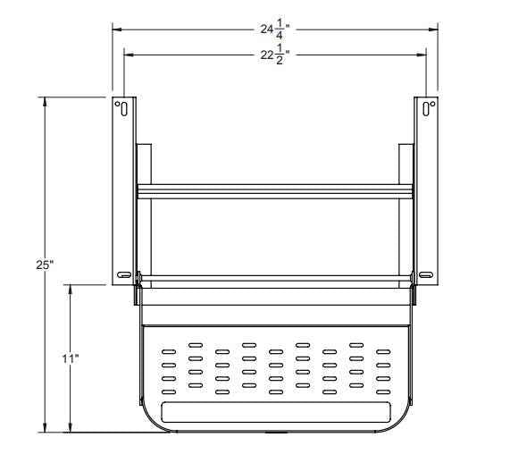 Low-Profile Single Manual RV Entry Step – 20" Width SMFP-1220